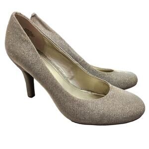 kelly&katie Sparkly Isabel Silver Heels, Size 9